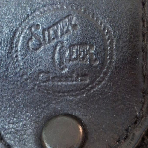 Silver Creek Men's Black Tooled Leather Belt 47" - Picture 2 of 3